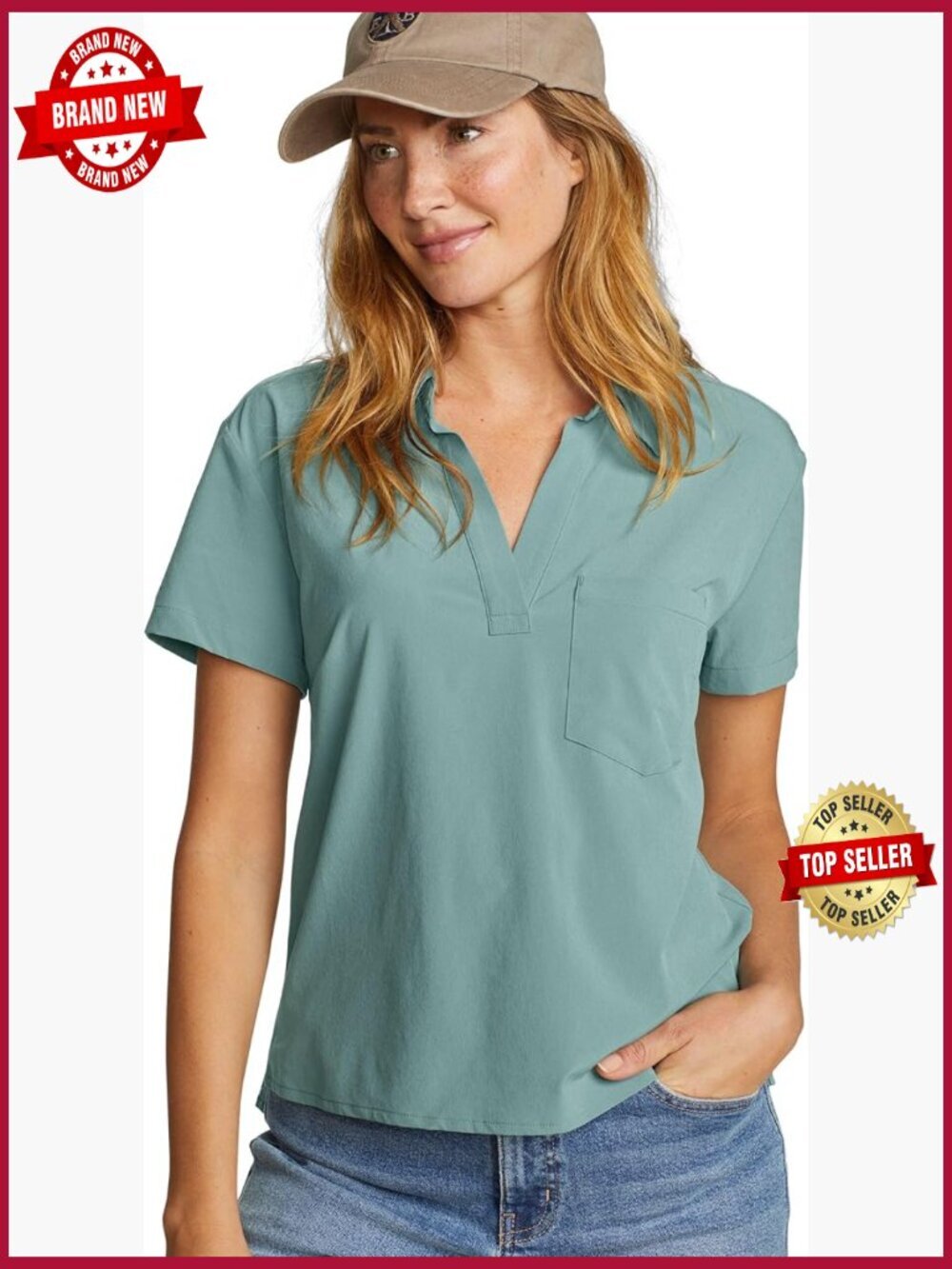 Wr Departure Short Sleeve Collared Tee Women Casual Cotton
